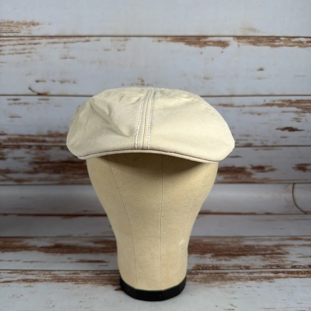 Tommy Bahama 100% Cotton Newsboy Hat Khaki L XL Used
